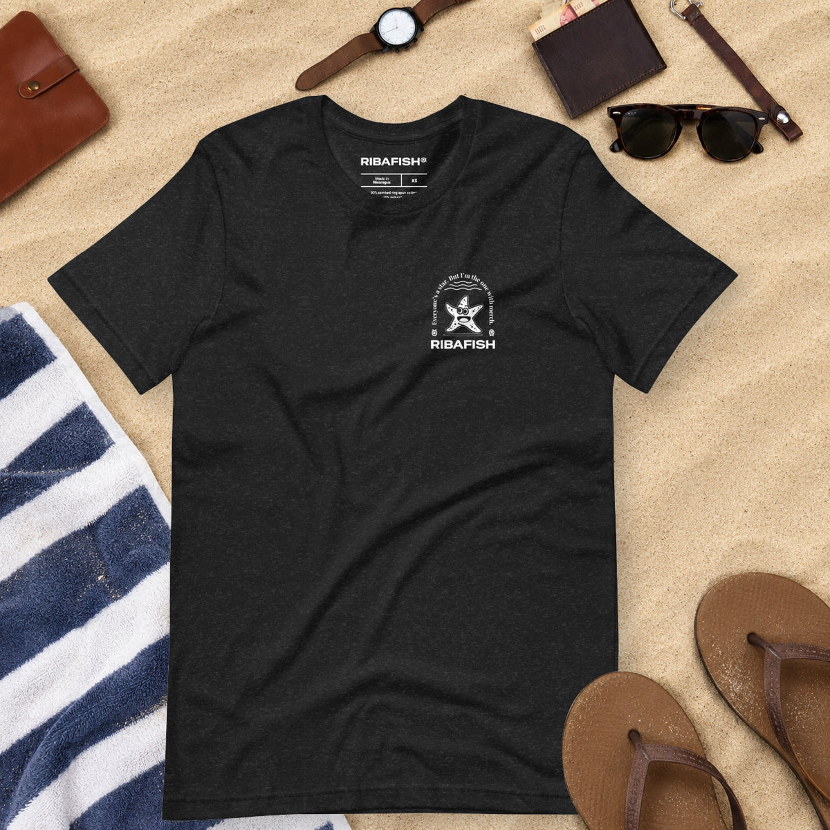 Everyone’s a star. But I’m the one with merch. / Unisex t-shirt / Black Heather