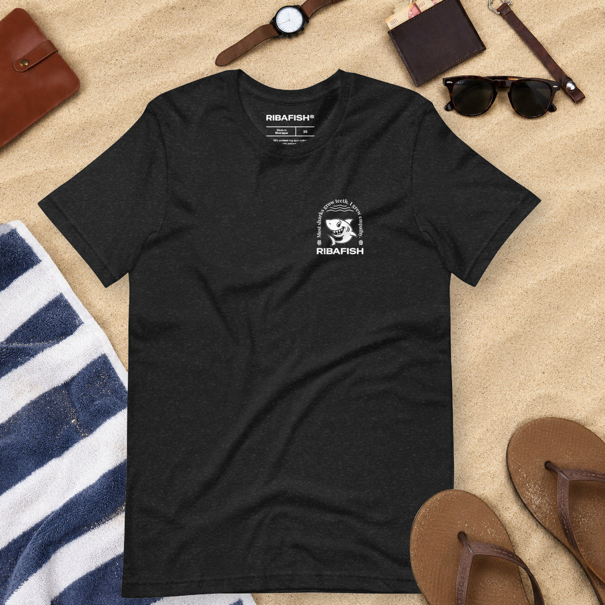 Most sharks grow teeth. I grew empathy. / Unisex t-shirt / Black Heather