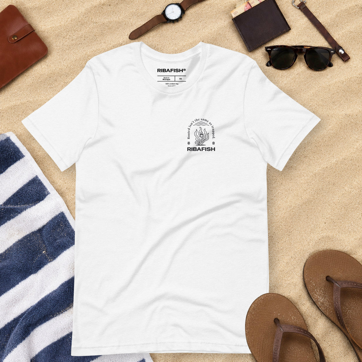 Rooted isn’t the same as trapped. / Unisex t-shirt / White