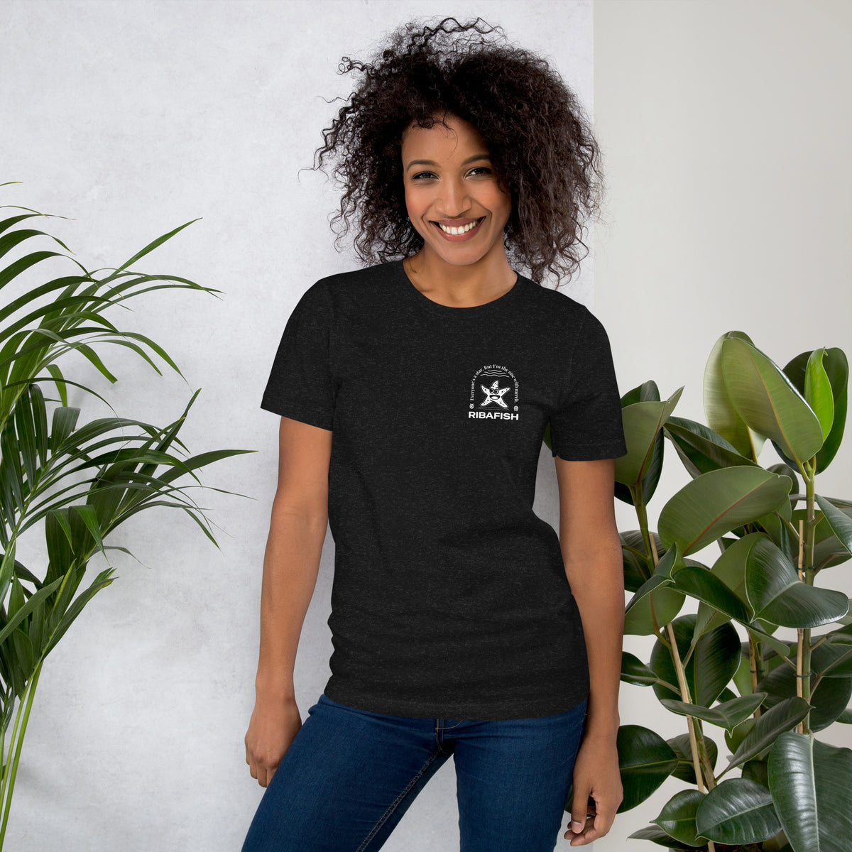 Everyone’s a star. But I’m the one with merch. / Unisex t-shirt / Black Heather