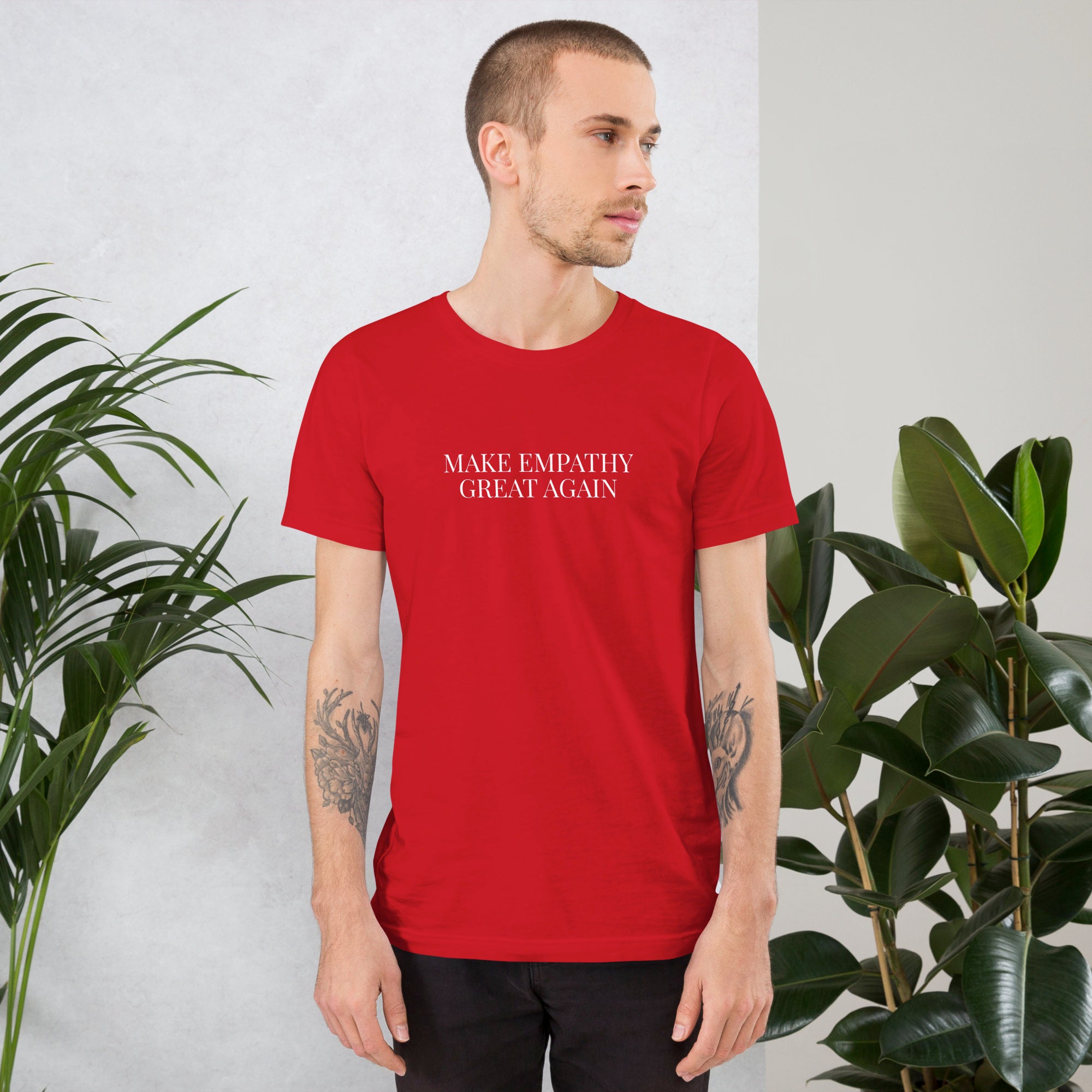 MAKE EMPATHY GREAT AGAIN / Unisex t-shirt / Red